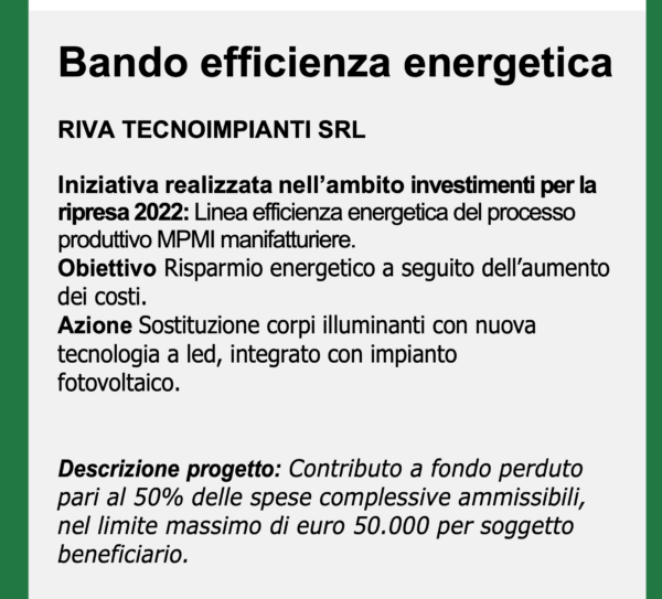 Bando efficienza energetica